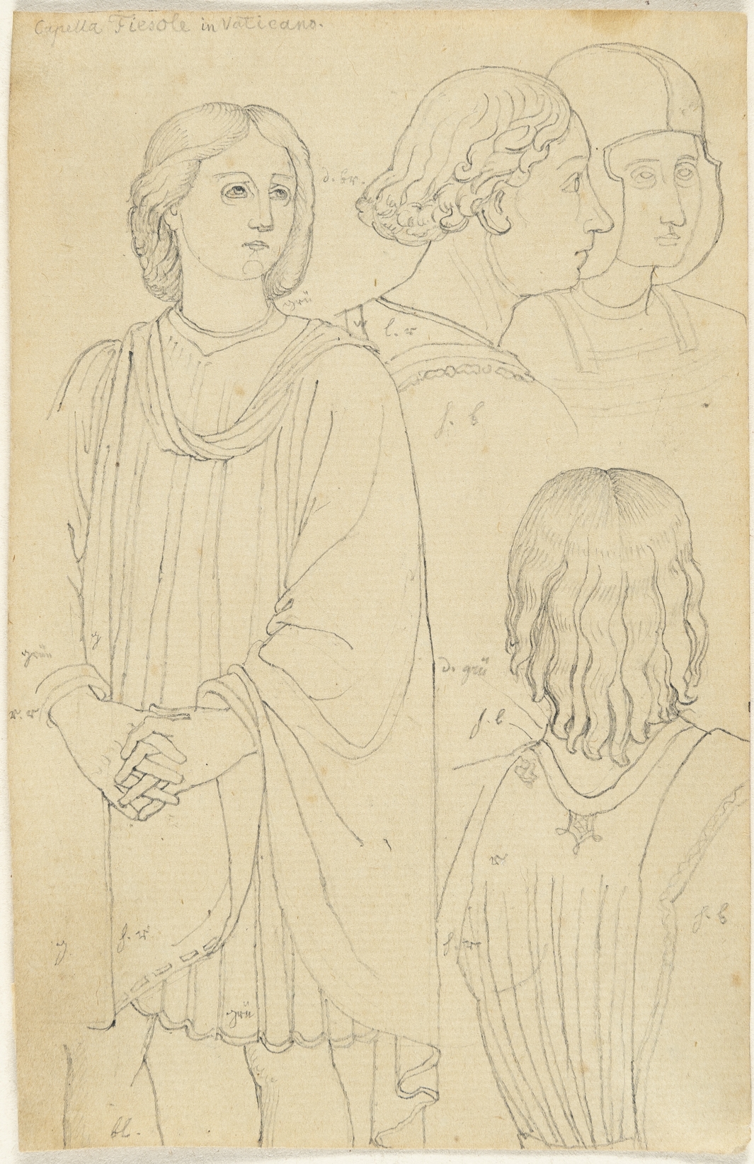 Franz Pforr | Figure studies after Fra Angelico’s frescoes in the ...