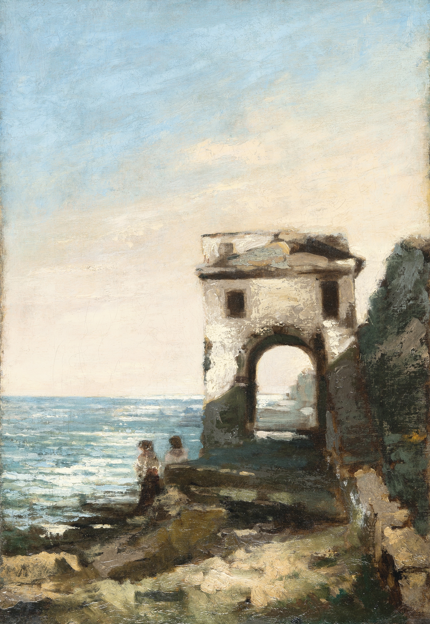 Gate arch on the French coast by Gustave Courbet, 1870