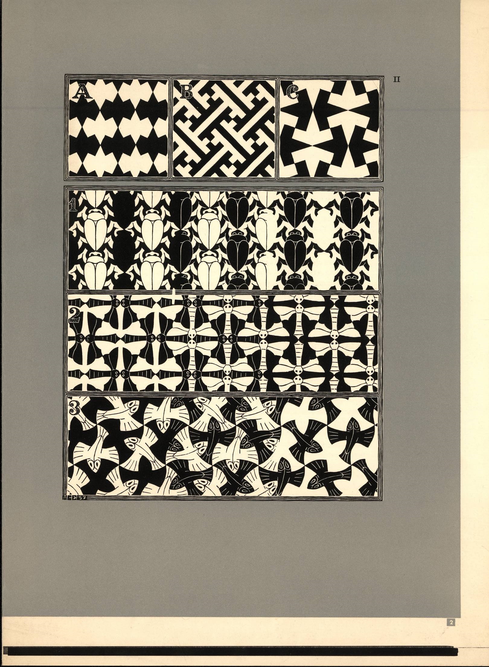 Regelmatige vlakverdeling II. by Maurits Cornelis Escher