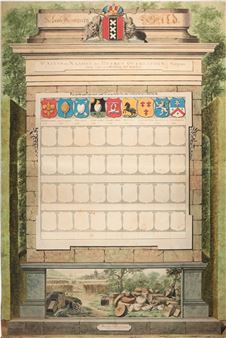 Klein Kramers Gild. Wapens en Naamen der Heeren Overlieden: Volgens Rang van aanstelling tot heeden - J. Versteegen