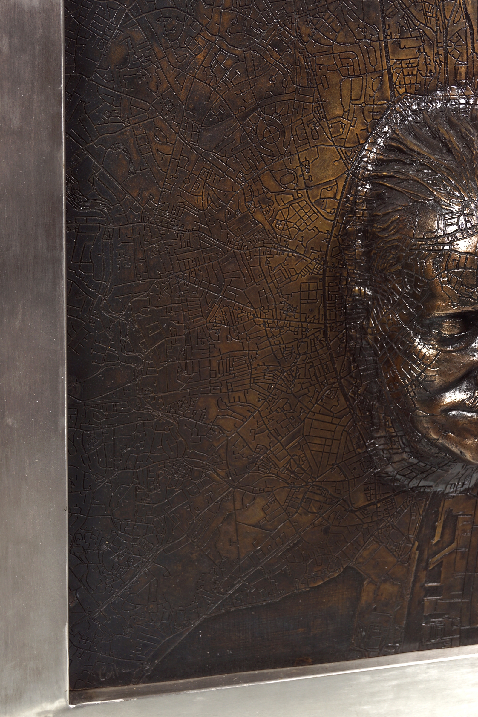 John Coll | Portrait of James Joyce on a map of Dublin | MutualArt