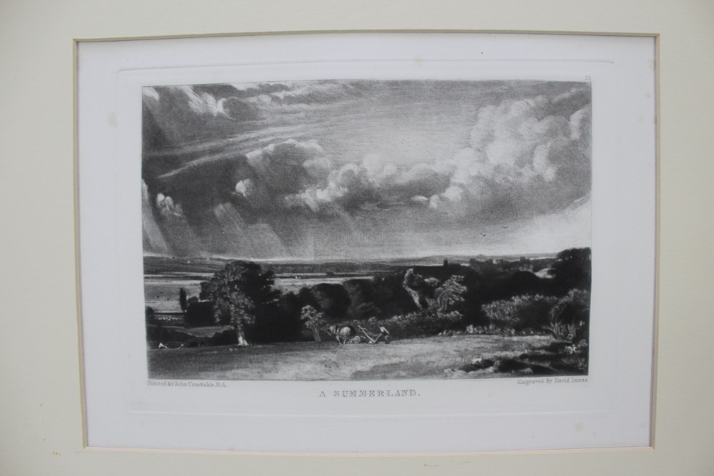 Artwork by John Constable, The Glebe Farm and A Summerland, Made of mezzotints