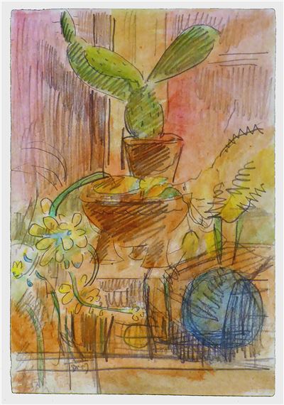 Stillleben mit Opuntie by Dorothea Maetzel-Johannsen, Um 1923