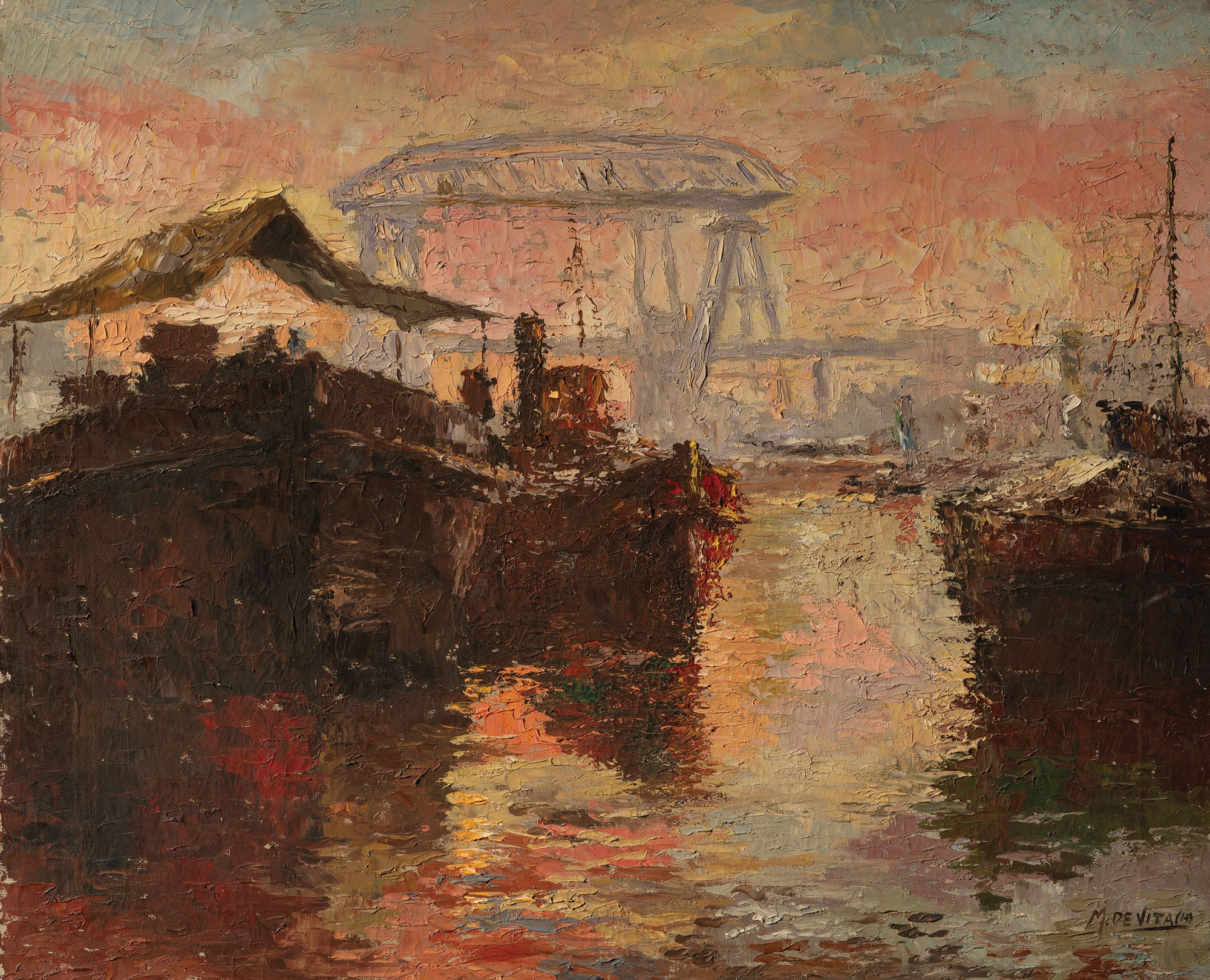 Artwork by Miguel De Vita, Puerto, Made of Oil on canvas