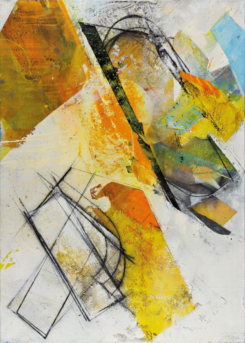 Artwork by Robert Zielasco, Untitled, Made of Mixed media, collage on canvas