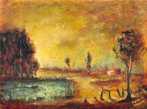 Homestead and Dam Outback by Hoppy Hopgood, 1971