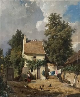 Lively Farmyard - Alphonse Leveau