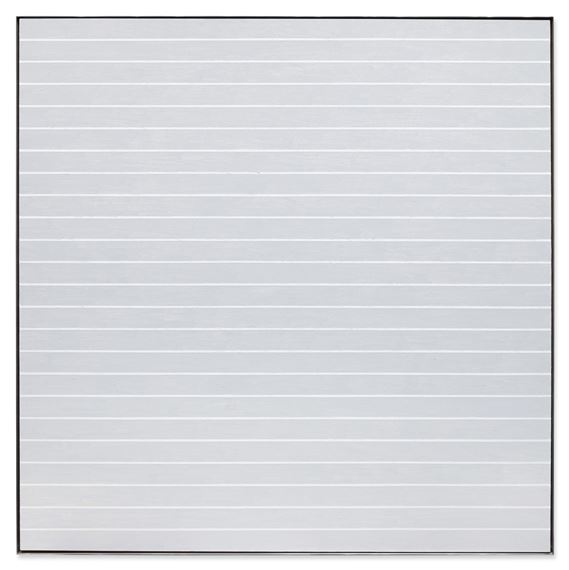 Untitled #11 by Agnes Martin, dated 1985