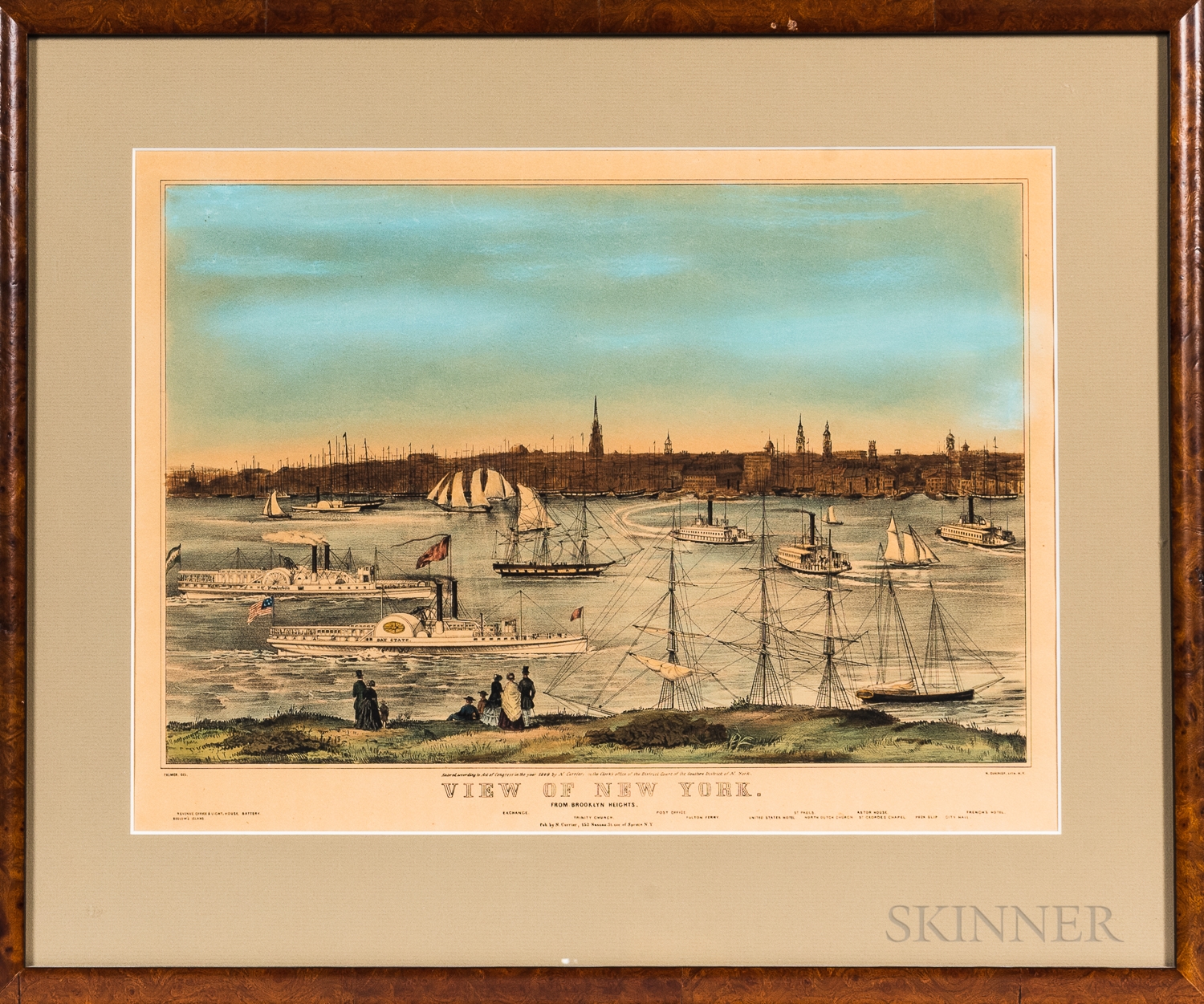 Currier & Ives Reproductions 1867 The Great Ocean Yacht Race Fine Art Print 