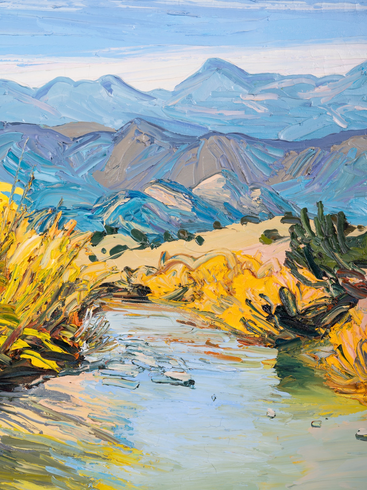 Artwork by Louisa McElwain, El Rio Below El Rito, Made of oil on canvas