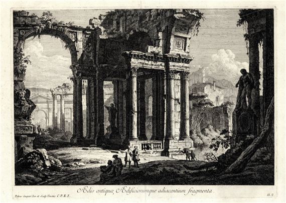 Aedis antiquae, Aedificiorumque adiacentium fragmenta by Pietro Gaspari