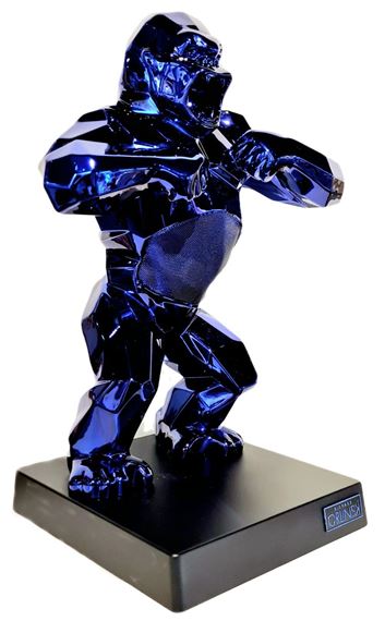 Richard Orlinski - Kong chrome blue - Galerie Le Container