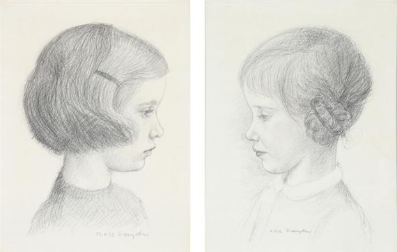 Two portraits by Ib Spang Olsen, 1963