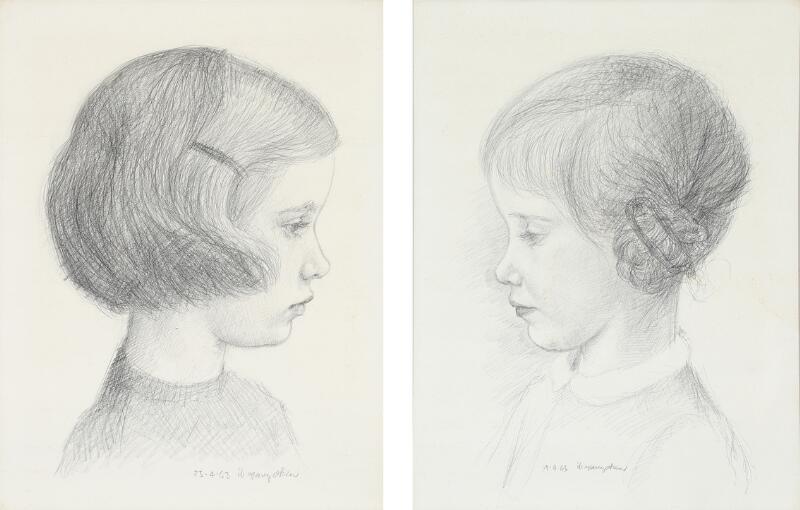 Two portraits by Ib Spang Olsen, 1963