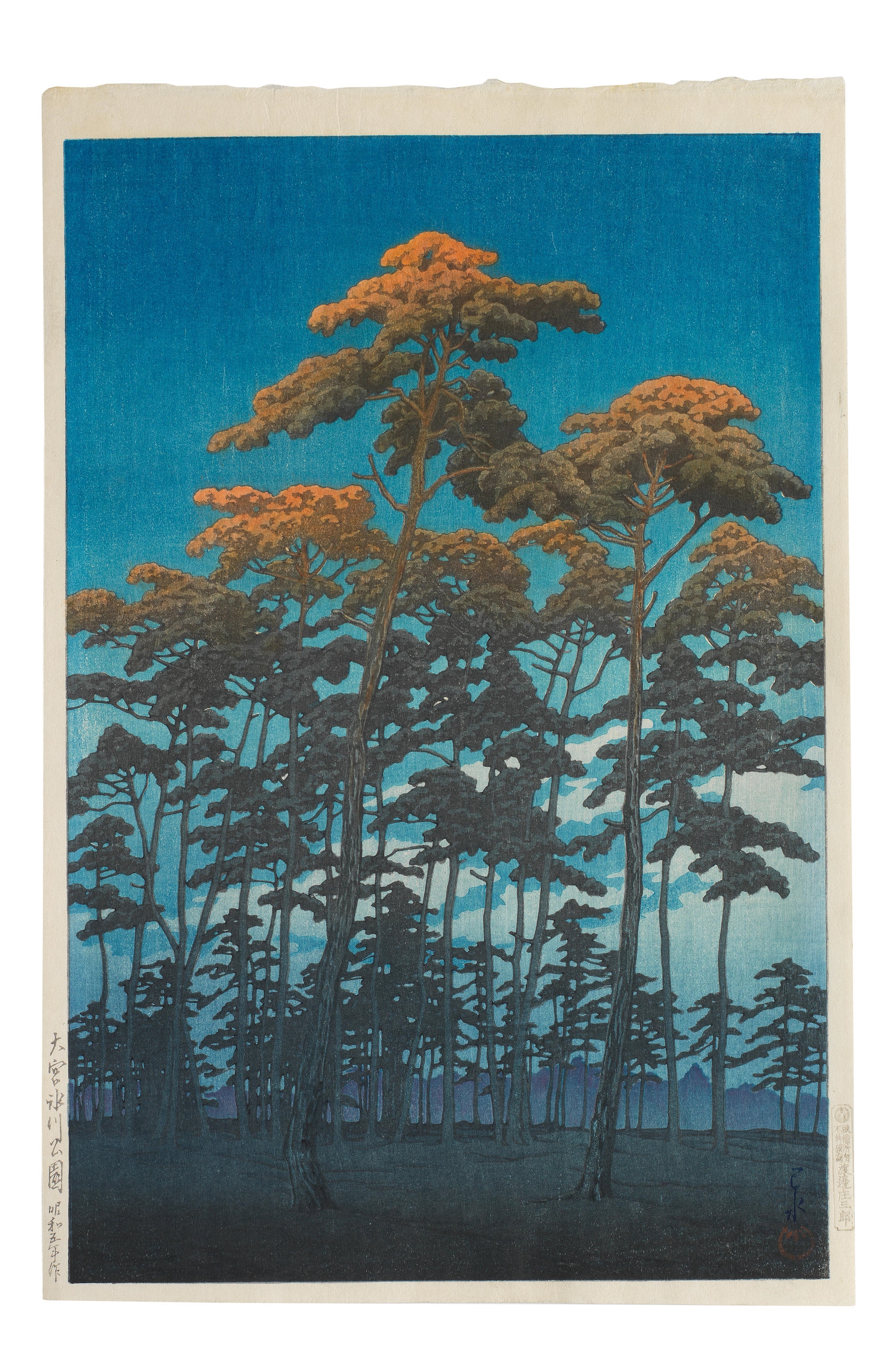 Artwork by Hasui Kawase, Showa era (1926-1989), dated 1930, Made of oban tate e print