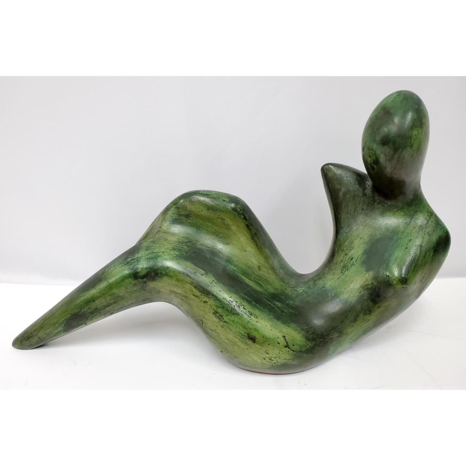 Haim Azuz | stylized figure seated in chair | MutualArt
