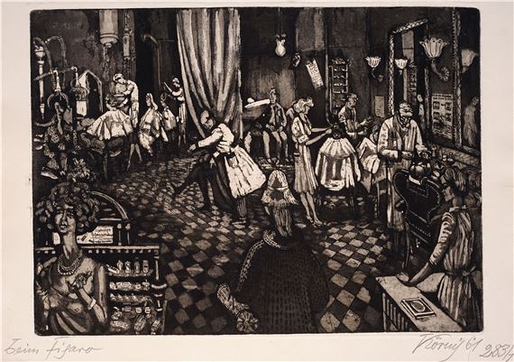 Hans Körnig "Beim Figaro" by Hans Körnig, 1961