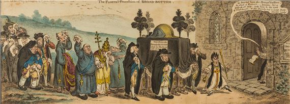 The funeral procession of Broad-Bottom by James Gillray, 1807