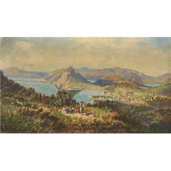 Lugano vista da Cureggia. - Ambrogio Preda