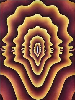 Lick Lick in Orange and Blue - Loie Hollowell