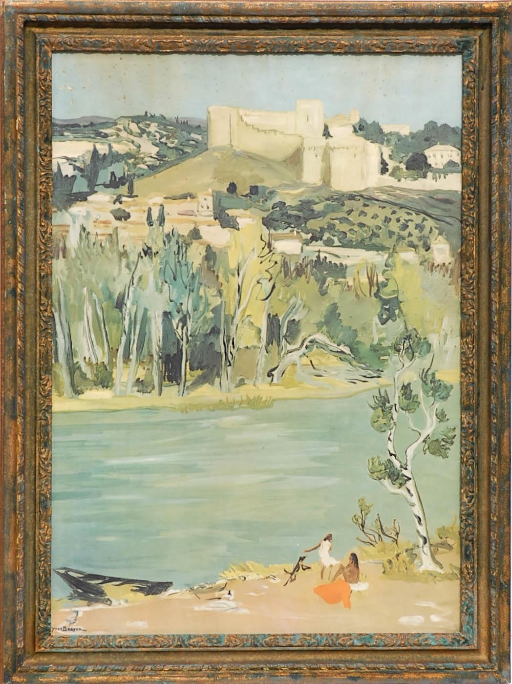 Yves Brayer Bathers in Provence, Vallée du Rhone (1951) MutualArt
