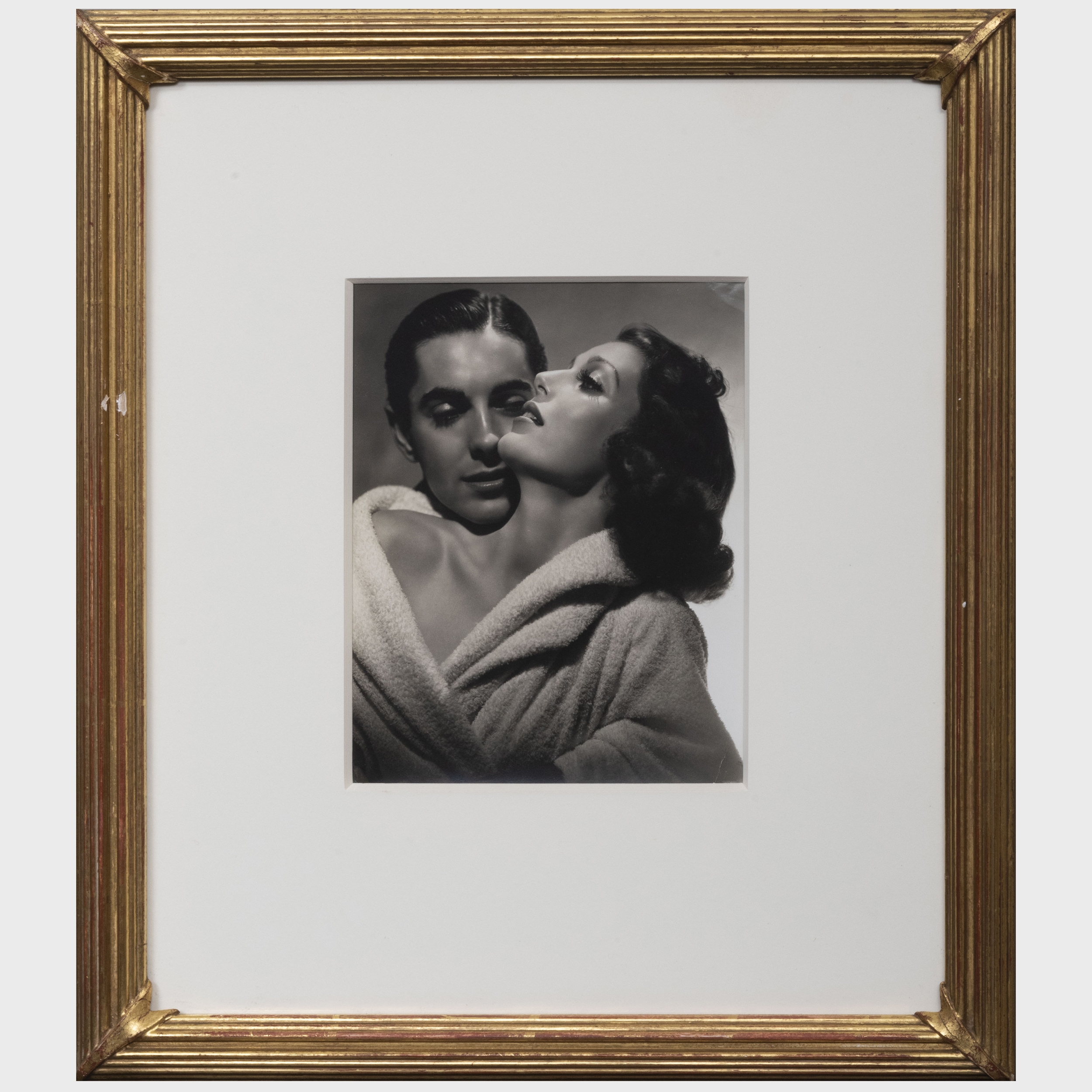 Artwork by George Hurrell, Loretta Young and Tyrone Power, Made of Gelatin silver print