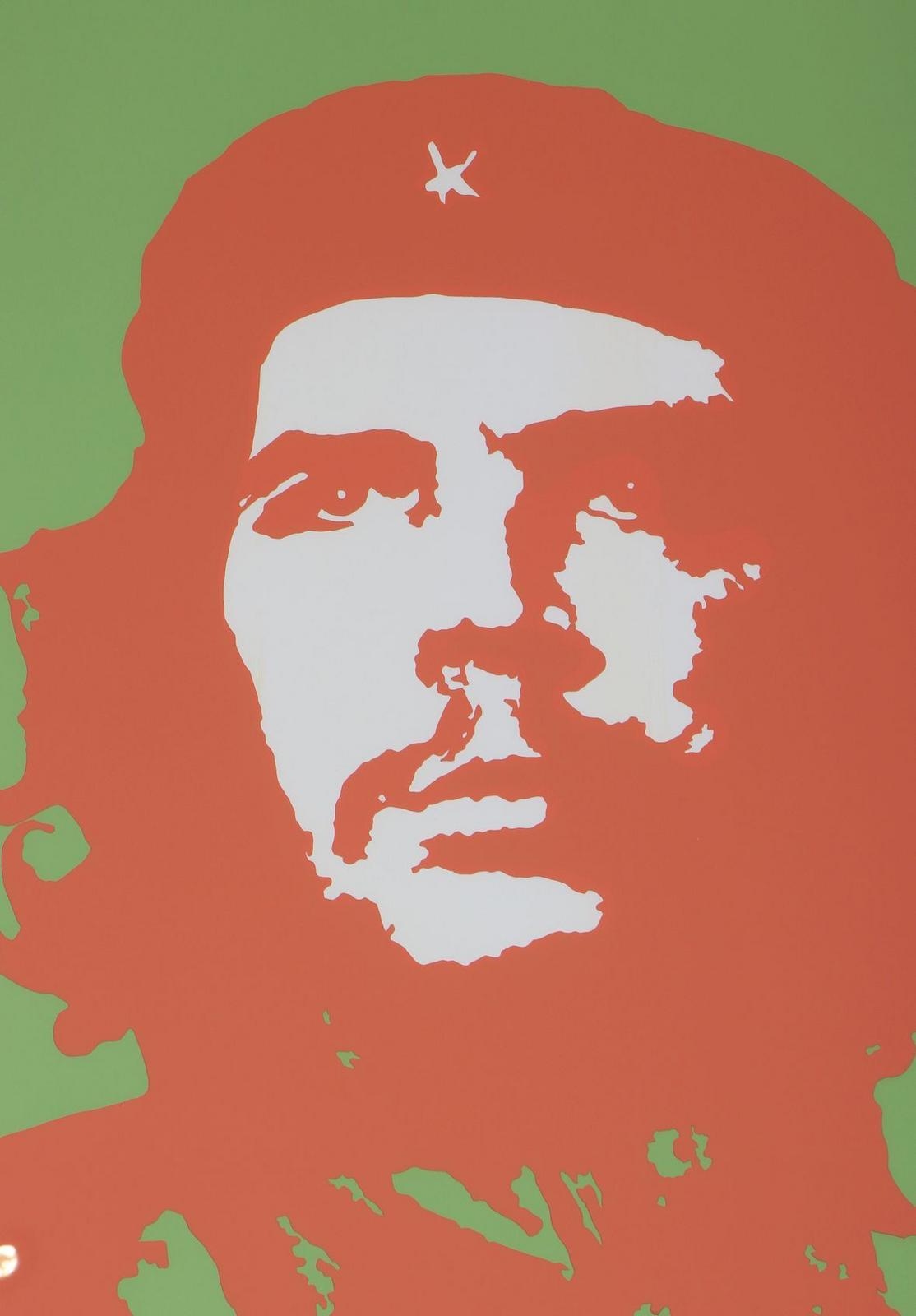 Che Guevara (orange auf gruenem Grund) by Andy Warhol