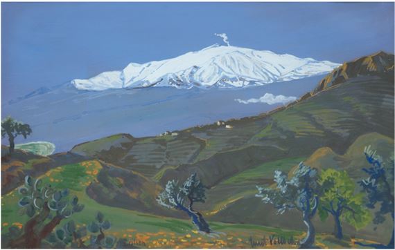 Apenninenlandschaft-Sizilien by Ernst Vollbehr