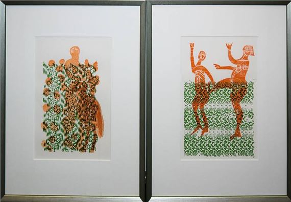 Wiesenbriefe aus: "Grob - Fein - Göttlich" by HAP  Grieshaber, 1970