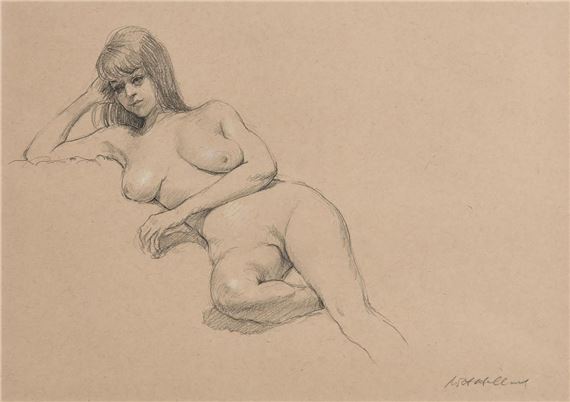 Reclining Female Nude by Harry Holland