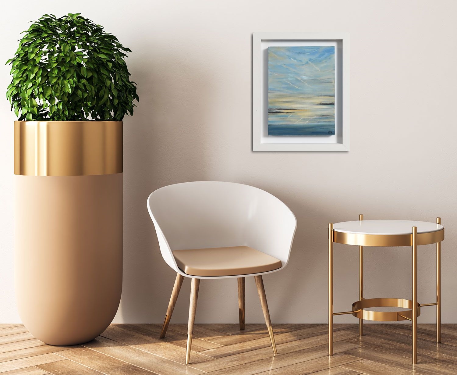 Artwork by Ann Mueller, Looking Towards the Stags, Made of acrylic on canvas