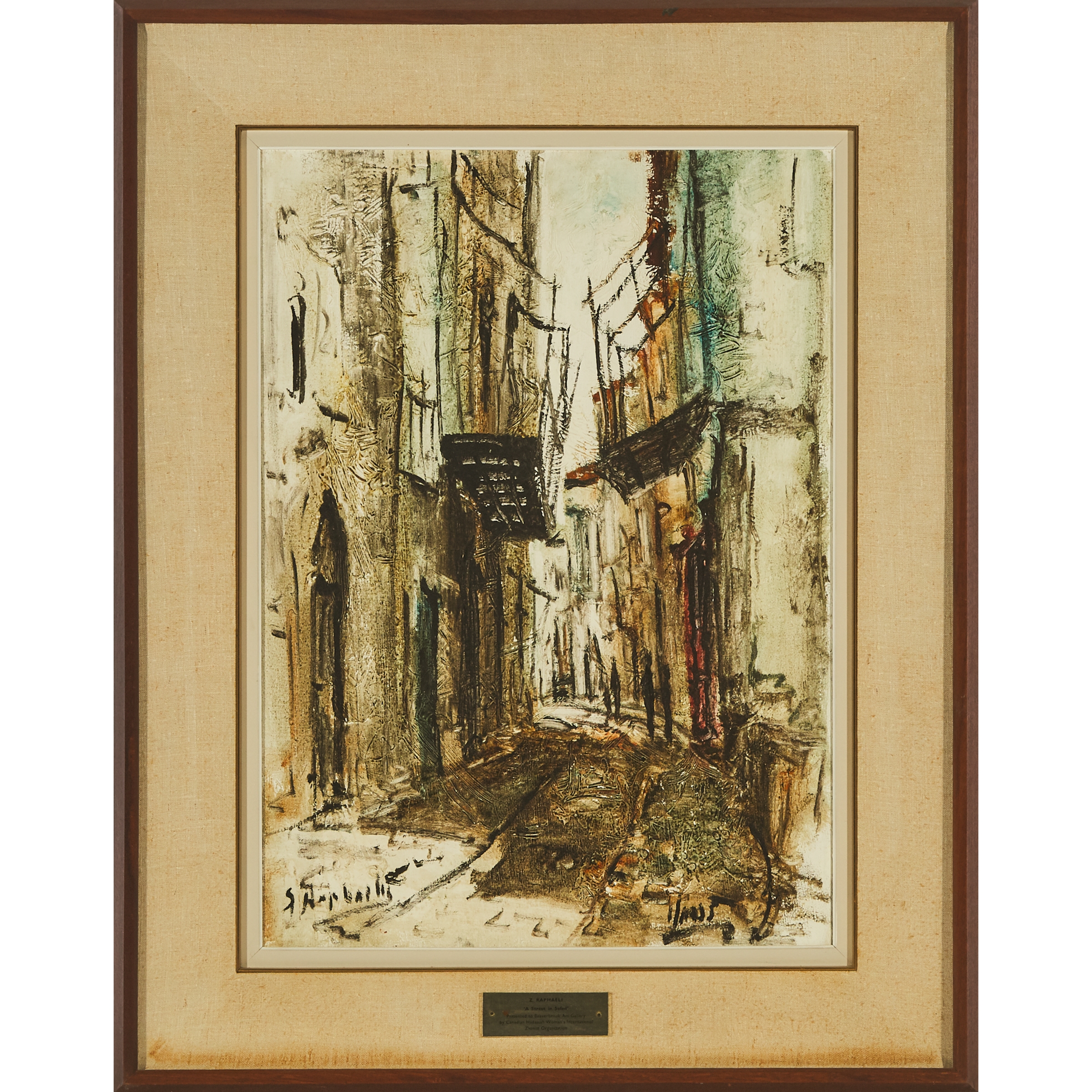 Zvi Raphaeli | A STREET IN SAFED | MutualArt