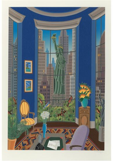 THOMAS McKNIGHT'S WORLD サイン入り版 (311/950) Thomas McKnight NATCHEZ 1987 Modernist Fine Art Print Pop