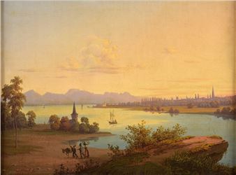 Vierwaldstättersee mit Blick auf Luzern - Johann Friedrich Helmsdorff