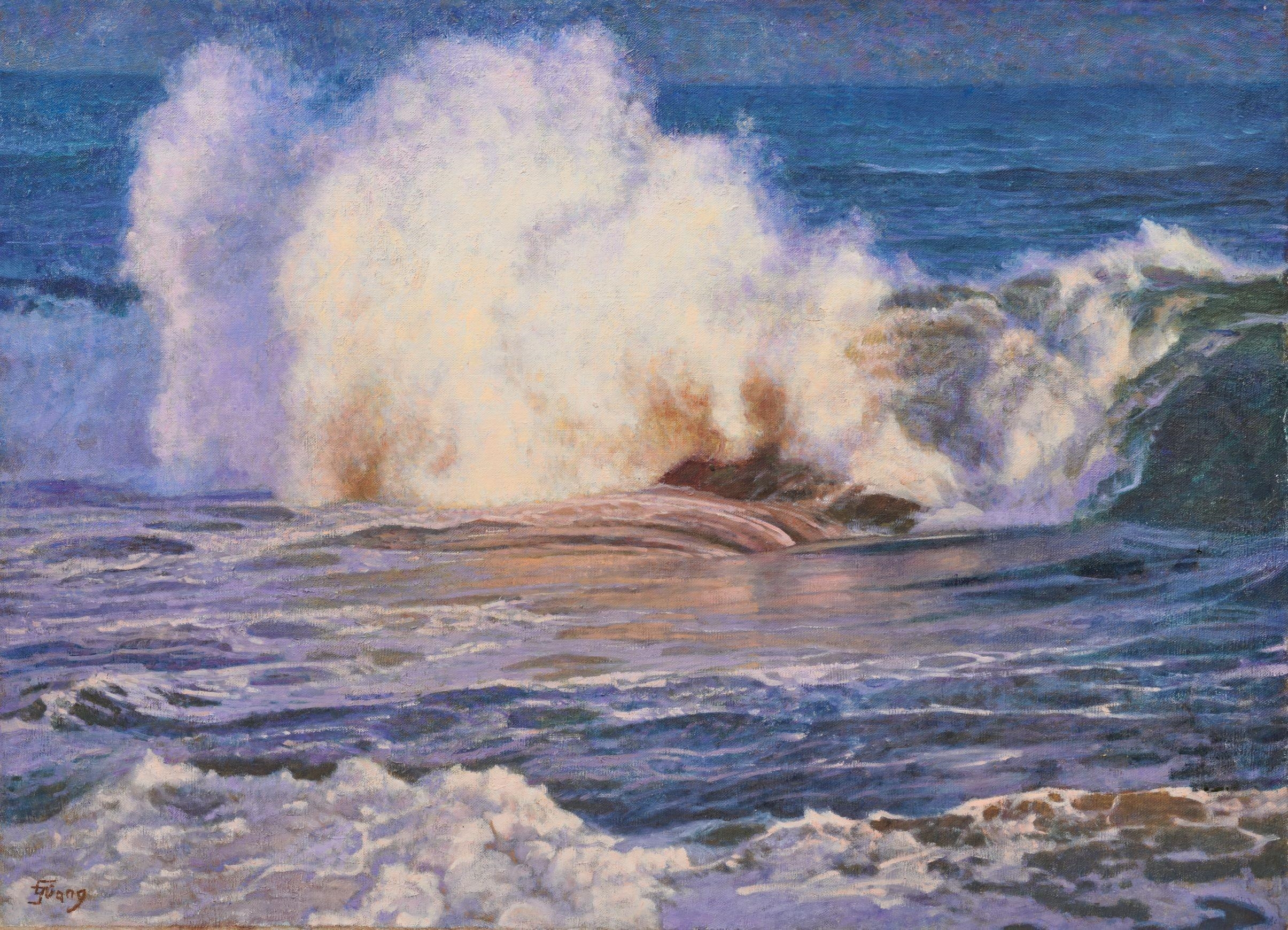 Artwork by Guang Tingbo, Back Shore, Gloucester, Massachusetts, Made of oil on canvas