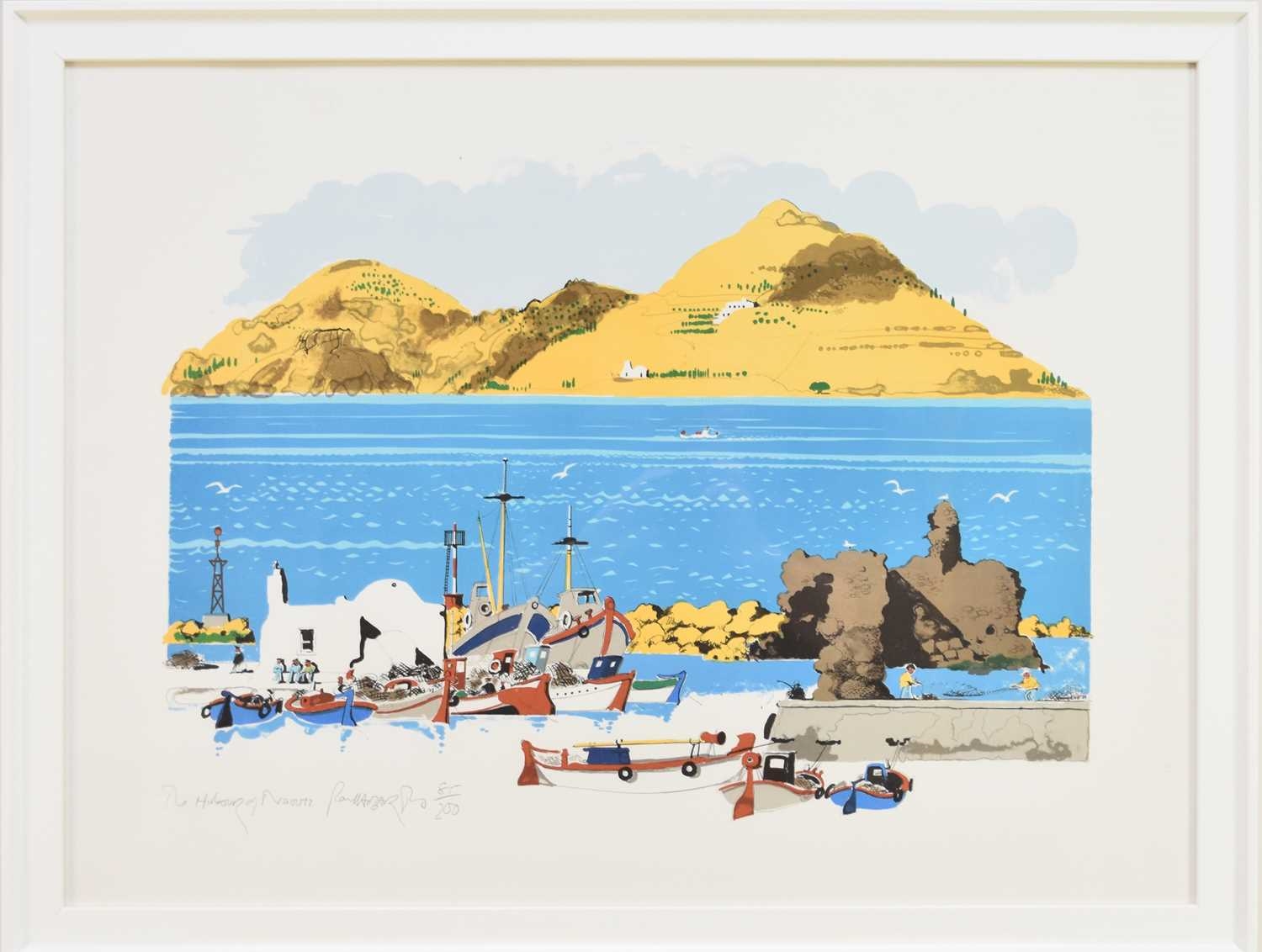 Artwork by Paul Hogarth, The Harbour of Naousa, Made of lithograph