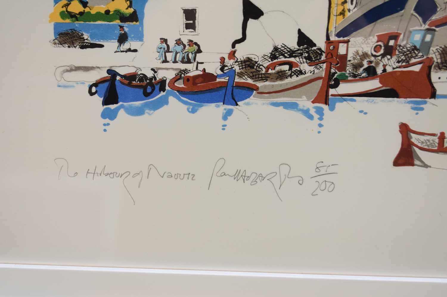 Artwork by Paul Hogarth, The Harbour of Naousa, Made of lithograph