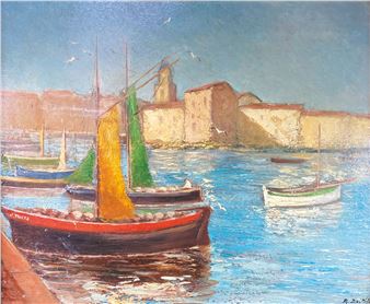 The port of Saint-Tropez - R. Bastide