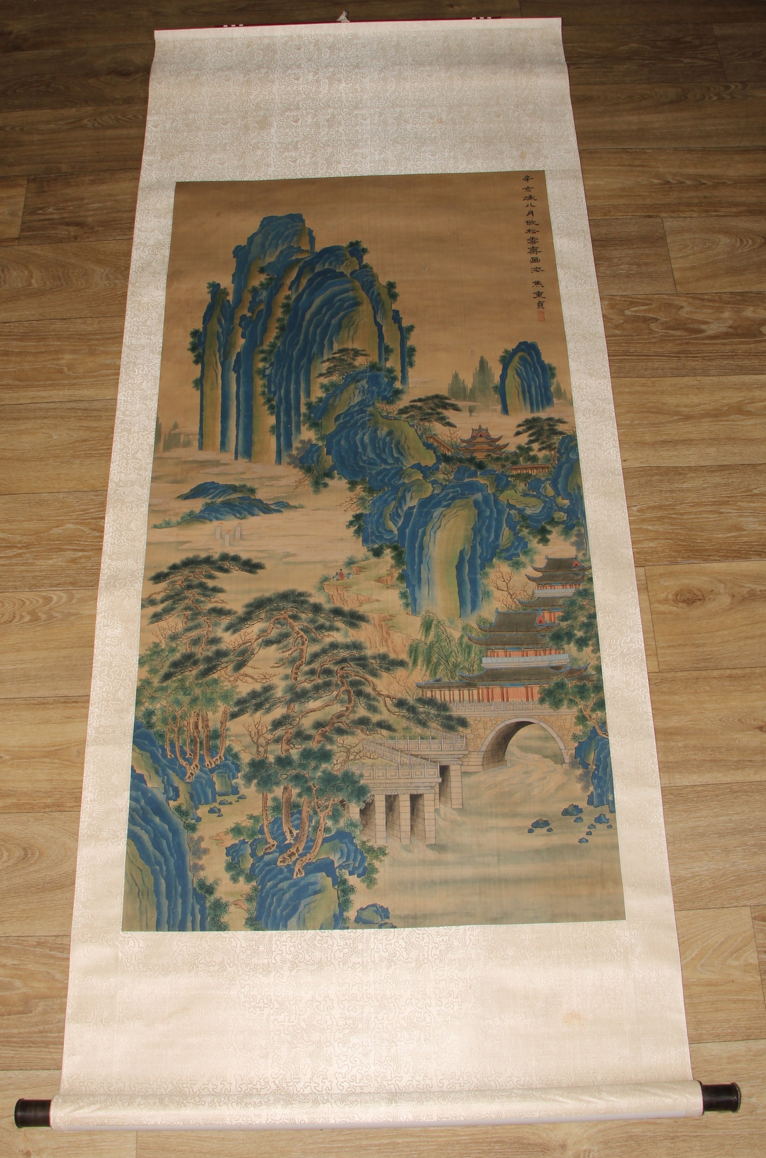 Artwork by Dongshen, Jiao, Room and Absentee Bids:, Made of ink and colour on silk, painted with