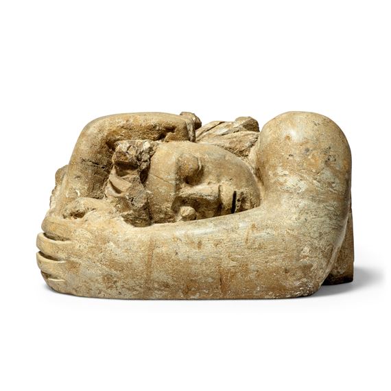 Artwork by Glynn Williams, Sleeping Woman, Made of stone