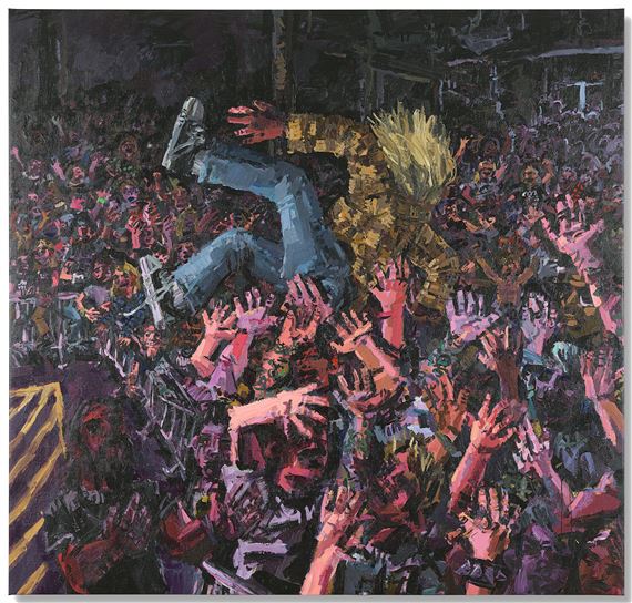 Crowd Surfing by Todd Bienvenu, 2020, Painted in 2020