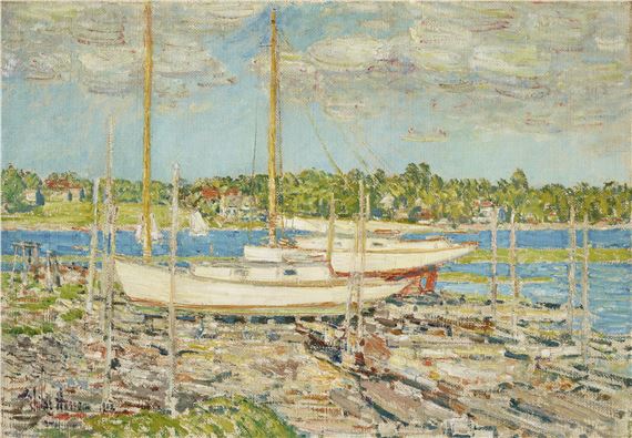 The Harbor by Childe Hassam, 1902, Painted in 1902