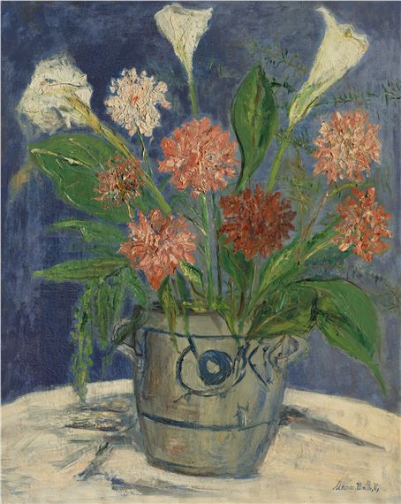 Vase d'arums et de dahlias by Maurice Utrillo, Painted circa 1932