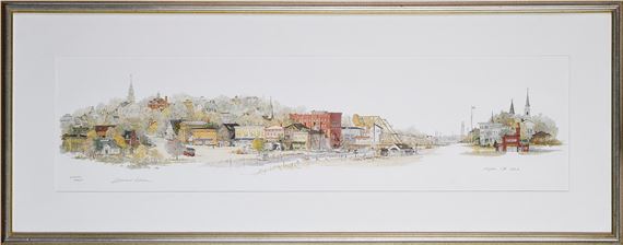 Leonard Weber 風景画 Leonard Weber Savannah Georgia Art Framed 49” x 18” Frame 40