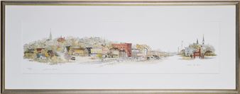 Leonard Weber 風景画 West 57th Street by Leonard Weber, From the Townscape Series