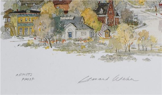 Leonard Weber 風景画 West 57th Street by Leonard Weber, From the