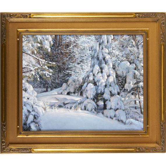 Snowy forest landscape by Michael Godfrey