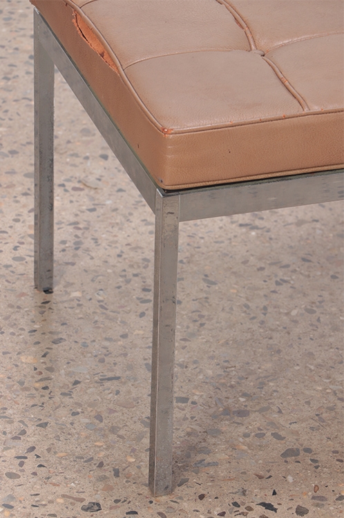 Knoll International | A leather bench labeled Knoll Associates. | MutualArt