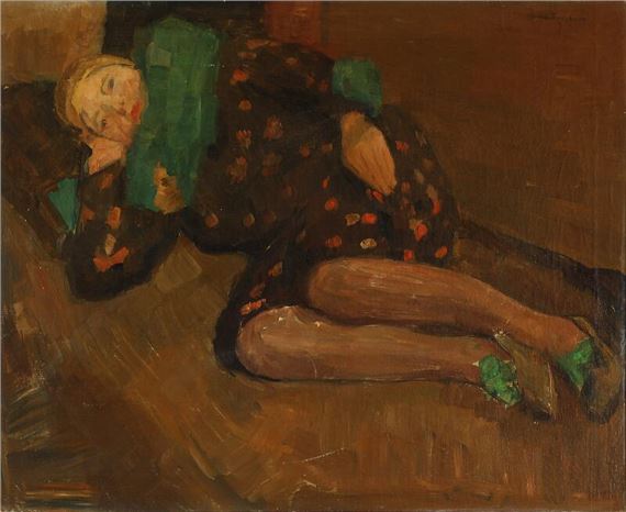 Female model in a costume by Carl Fischer