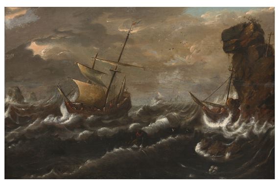 A Tempestuous Marine Scene by Bonaventura Peeters I